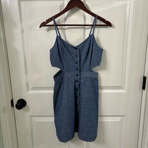 Madewell Chambray Cutout Dress